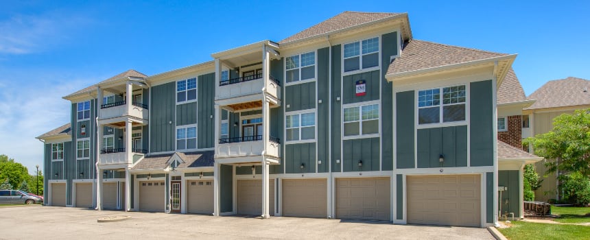 exterior of a Carmel apartment building